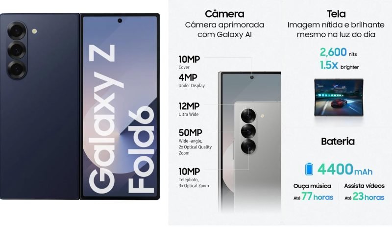 Galaxy Z Fold 6 : O dobrável mais poderoso da Samsung evoluiu.